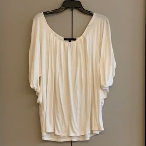 BCBG Max Azria Drapey White Blouse One Size